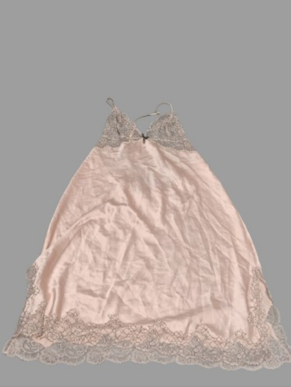 Victoria's Secret Sheer Lace Bust Satin Slip Dress Sz M